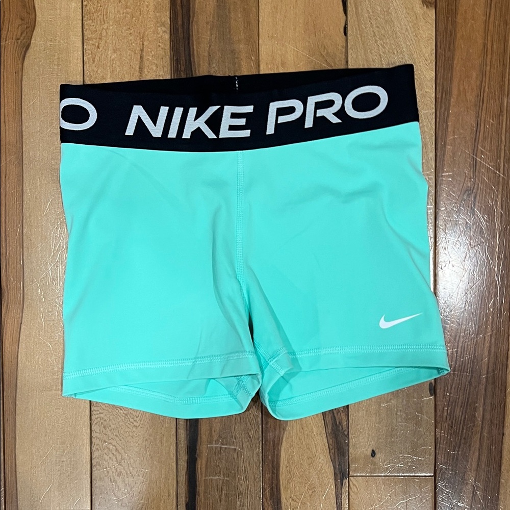 Nike Pro Aqua Shorts with Black Waistband